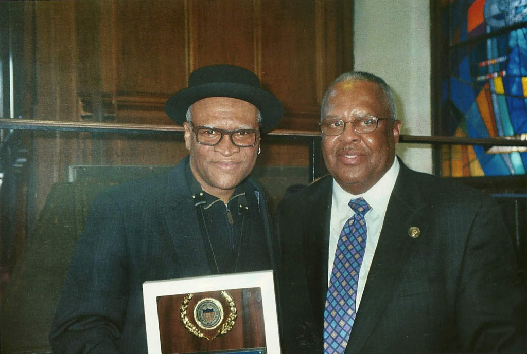 Saxophonist Bobby Watson and professor Fred Irby, III on March 7, 2013